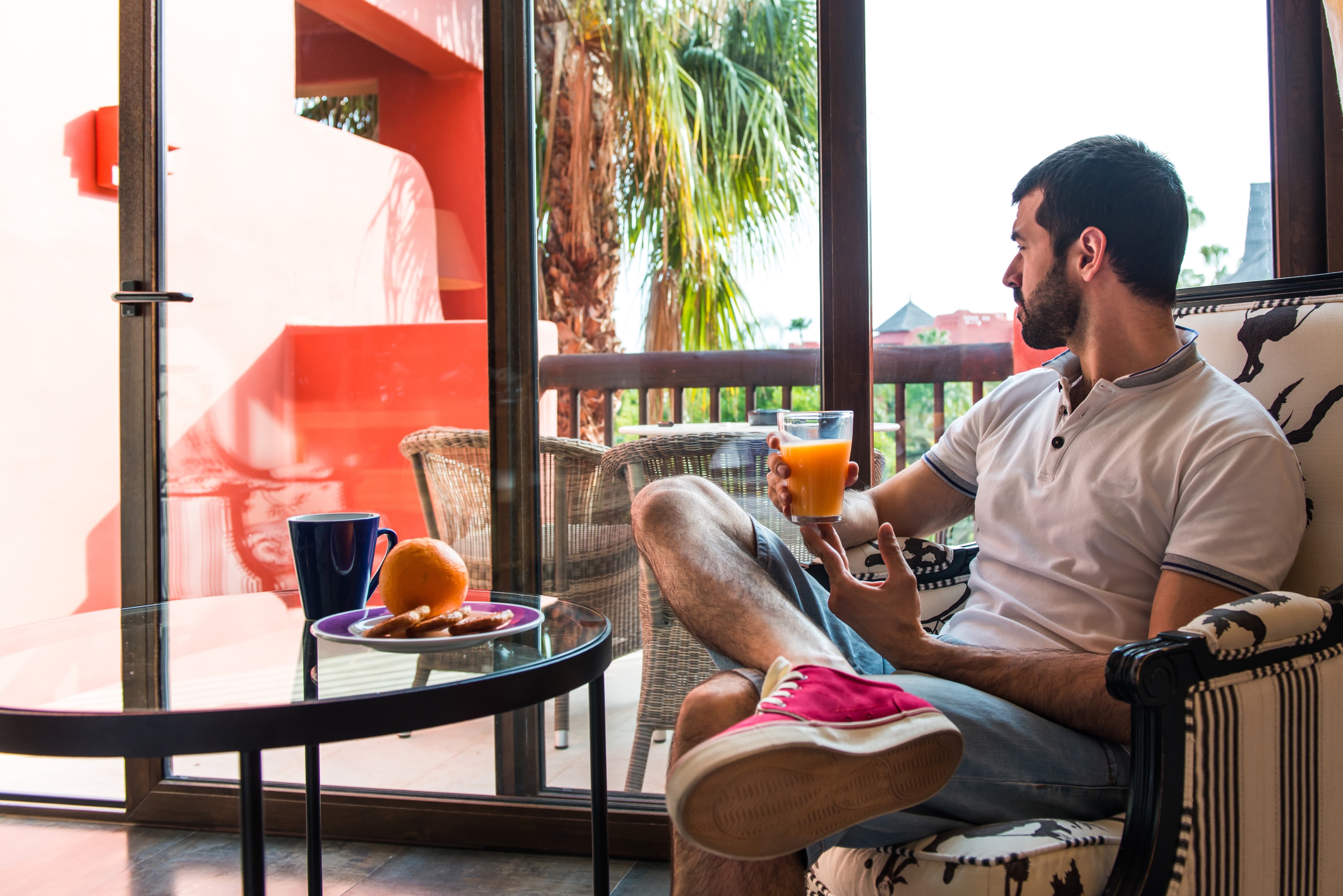 Comfortable homestay rooms with garden view